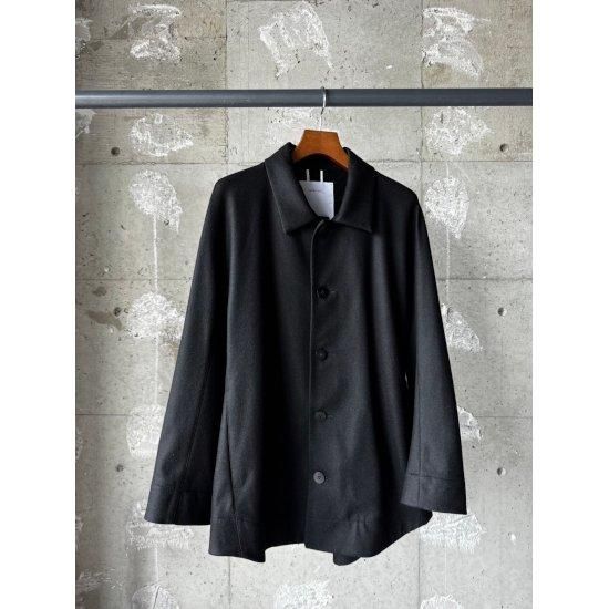 OVERCOAT 【オーバーコート】WOOL FLANNEL OVERSHIRT BLACK OVERCOAT 【オーバーコート】WOOL FLANNEL OVERSHIRT BLACK