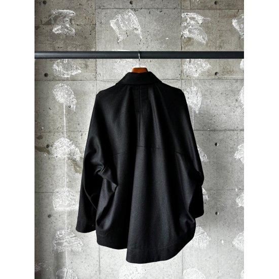 OVERCOAT 【オーバーコート】WOOL FLANNEL OVERSHIRT BLACK OVERCOAT 【オーバーコート】WOOL FLANNEL OVERSHIRT BLACK