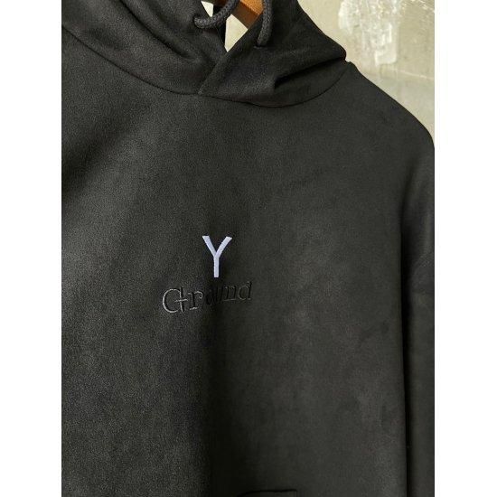 Ground Y × NEWERA SUEDE HOODIE GY LOGO（GO-T90-951-1A24）