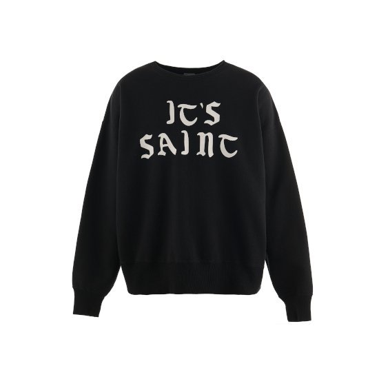 SAINT Mxxxxxx ڥ ޥ CREW SWT IT'S SAINT BLACK (SM-YS1-0000-028)