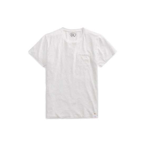 【RRL】コットンジャージー 刺繍ロゴ ポケット 半袖 Tシャツ コットン ジャージー クルーネック Tシャツ（Tシャツ/カットソー