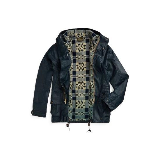 RRL|ダブルアールエル Oilcloth Hooded Jacket BLUE RRL|ダブルアールエル Oilcloth Hooded Jacket BLUE