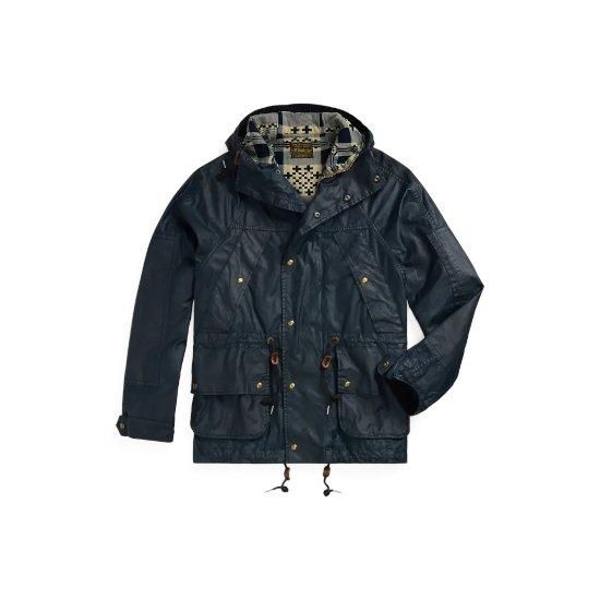 RRL|֥륢륨 Oilcloth Hooded Jacket  BLUE(MNRROTW12820115)