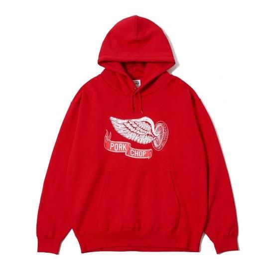 マシス　MASSESタム　エムアンドエム　チャレンジャー　ポークチョップ　ラッツ MASSES - 【ラスト1点-サイズM】 × PORKCHOP / SWEAT HOODED FLING