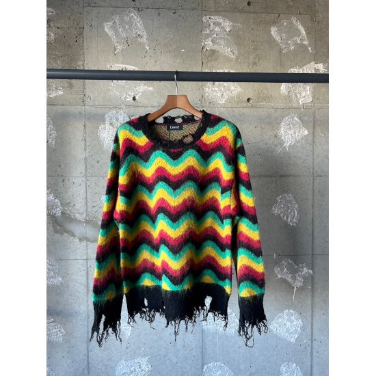 Lamrof ڥա Wave Mohair Knit Rasta (LM-24FW-KN01) 