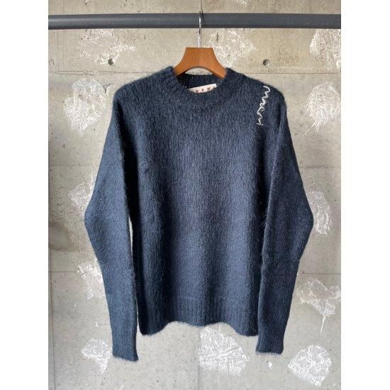 MARNI ڥޥˡ Roundneck Knitted Sweater-Midnight (GCMG0423A0 UFU172 00B82)
