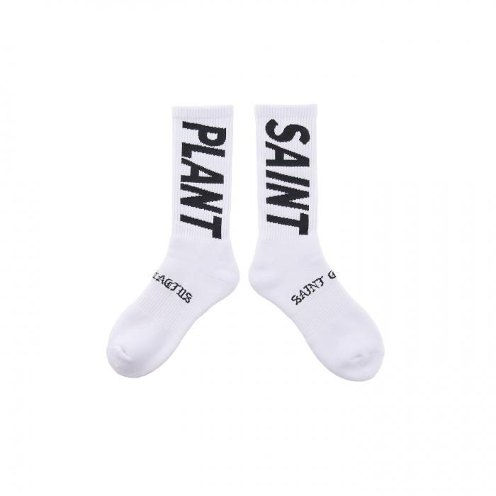 SAINT Mxxxxxx セントマイケル / CP_SOCKS / SNT PLANT SAINT Mxxxxxx 【セント マイケル】 CP SOCKS SNT PLANT WHITE