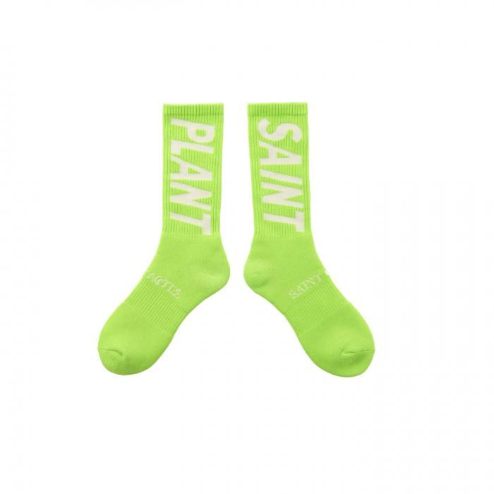 SAINT Mxxxxxx 【セント マイケル】 CP SOCKS SNT PLANT LIME