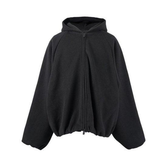 ESSENTIALS|å󥷥륺  BRUSHED YARN HOODED BOMBER JACKET BLACK (202HO246250F)