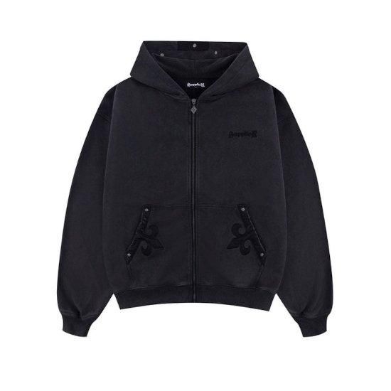 SUPPLIER 【サプライヤー】 Fleur Leather Patch Zip Hoodie