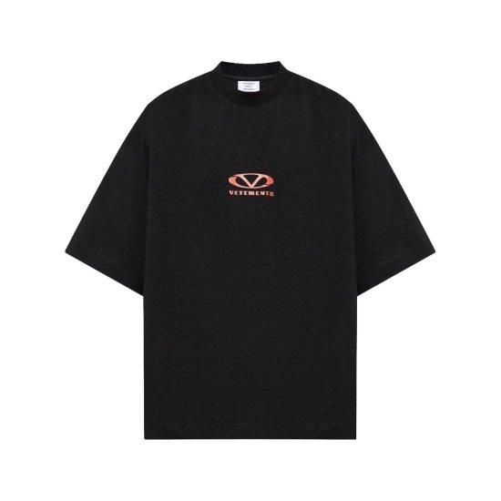 VETEMENTS|ȥ OVAL LOGO CROPPED BOXY T-SHIRT (UA66TR600BR) 
