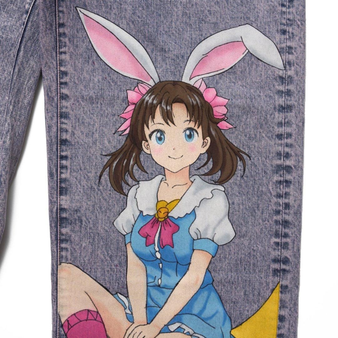 doublet|ダブレット ANIME HAND-PAINTING DENIM PANTS PINK