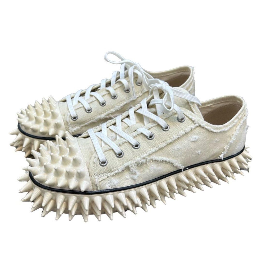 doublet|ダブレット SPIKY CANVAS SNEAKER IVORY (25SS60FT67)