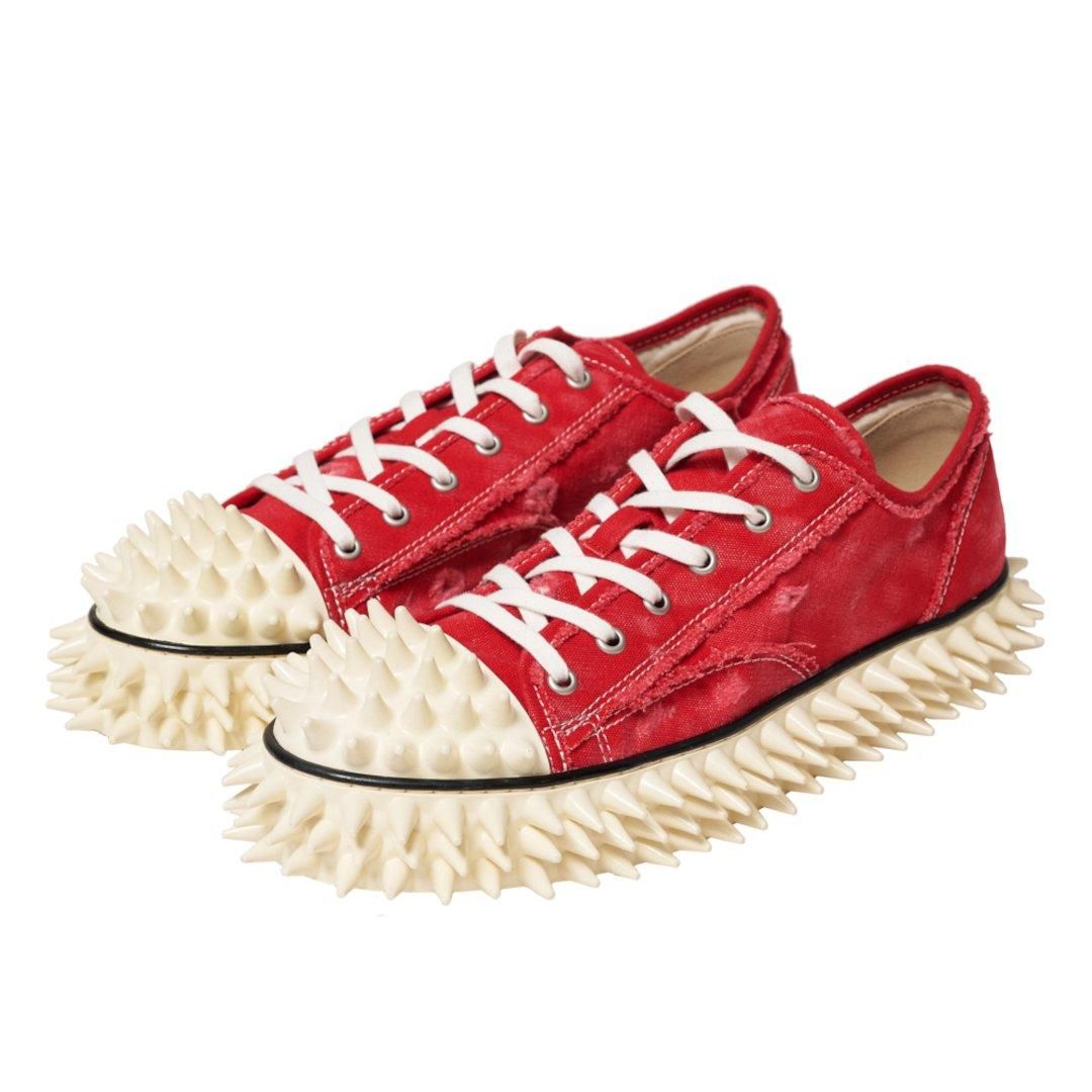 doublet|ダブレット SPIKY CANVAS SNEAKER RED(25SS60FT67) doublet|ダブレット SPIKY CANVAS SNEAKER RED(25SS60FT67)