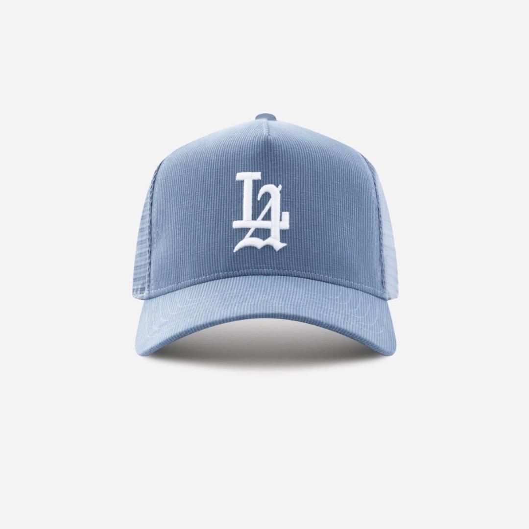 帽子 STAMPD LA Bedford Cord Trucker STAMPD|スタンプド LA 001 BEDFORD CORD TRUCKER SEA (U3679HT)