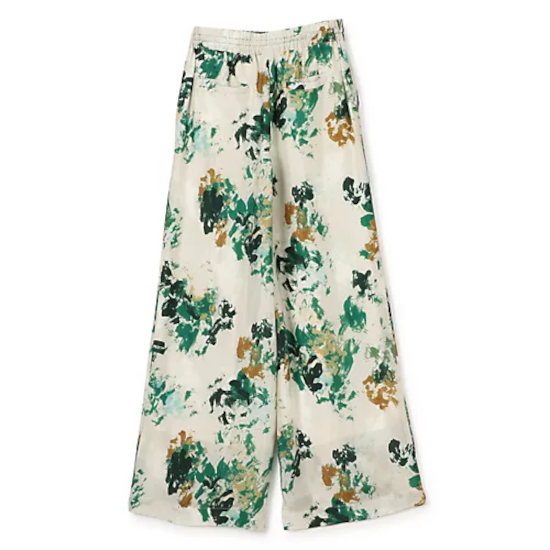 SACRA【サクラ】 BLURRED FLORA PANTS GREEN (125120112)