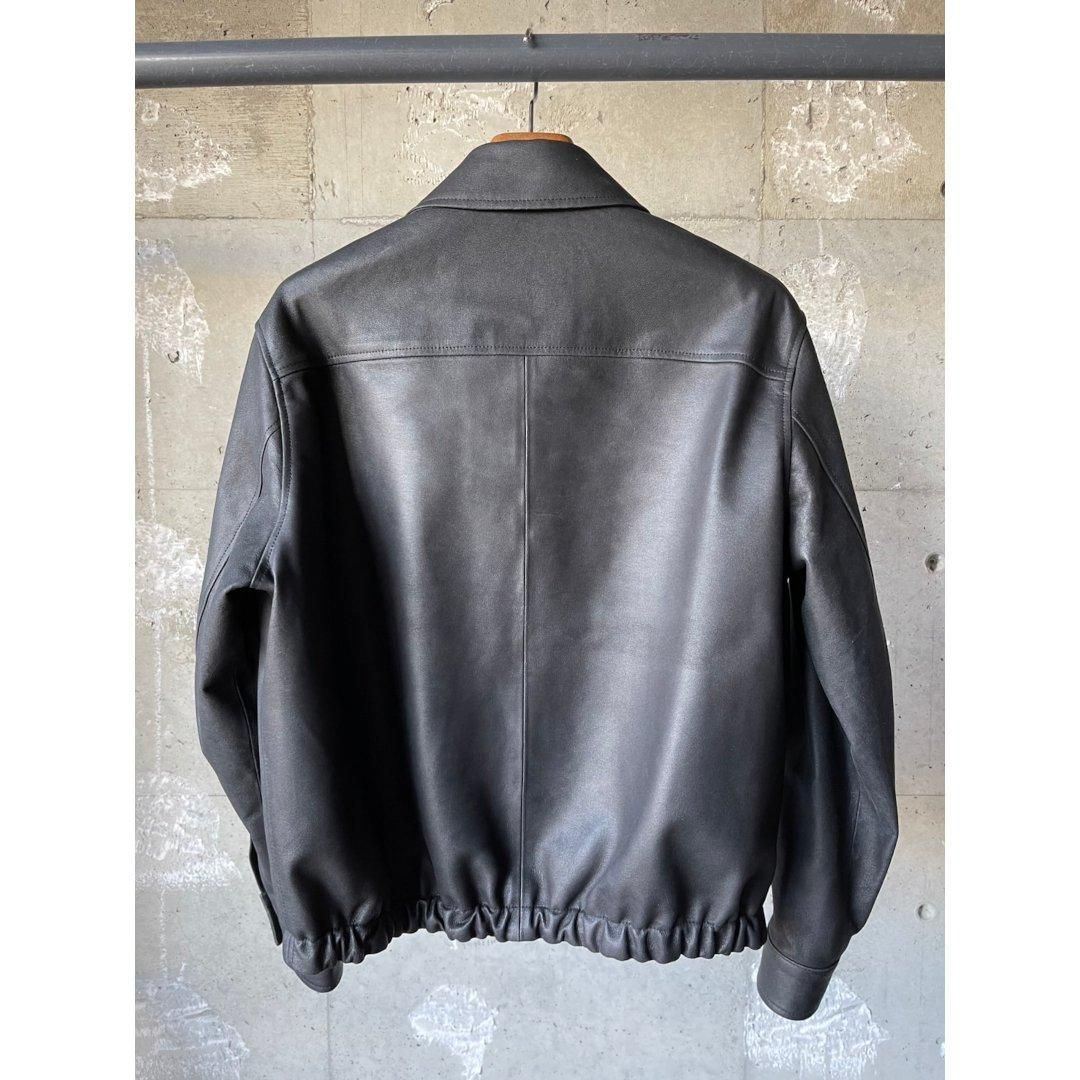 YOKE|ヨーク LEATHER ZIP BLOUSON BLACK (YK25SS0903B)