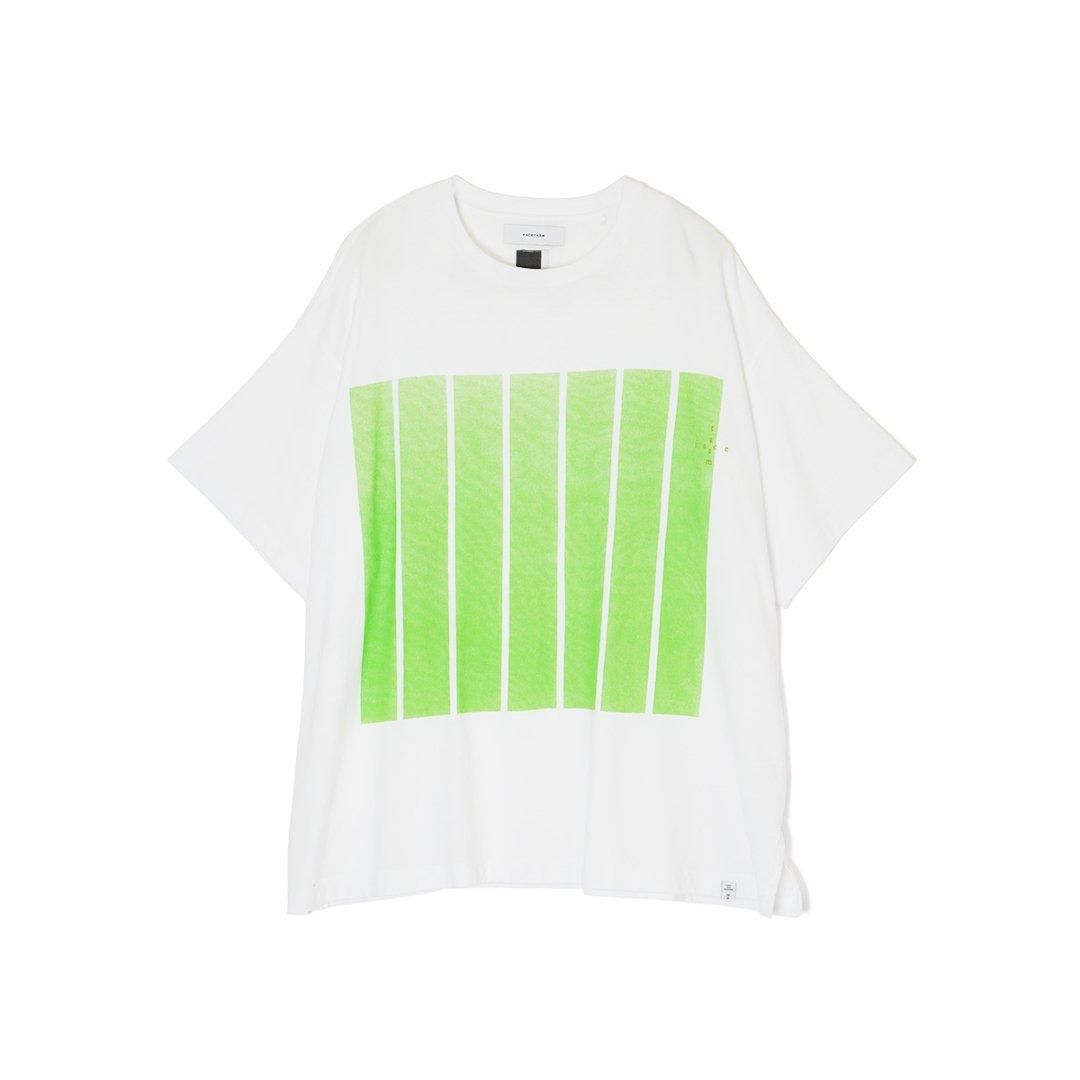 FACETASM ڥեå 7BARS BIG TEE WHITE (NAT-TEE-U03)
