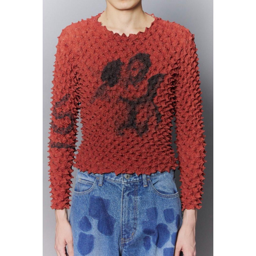 MASU 【エムエーエスユー】 SPIKY SWEATSHIRT RED (M25K6CS002)