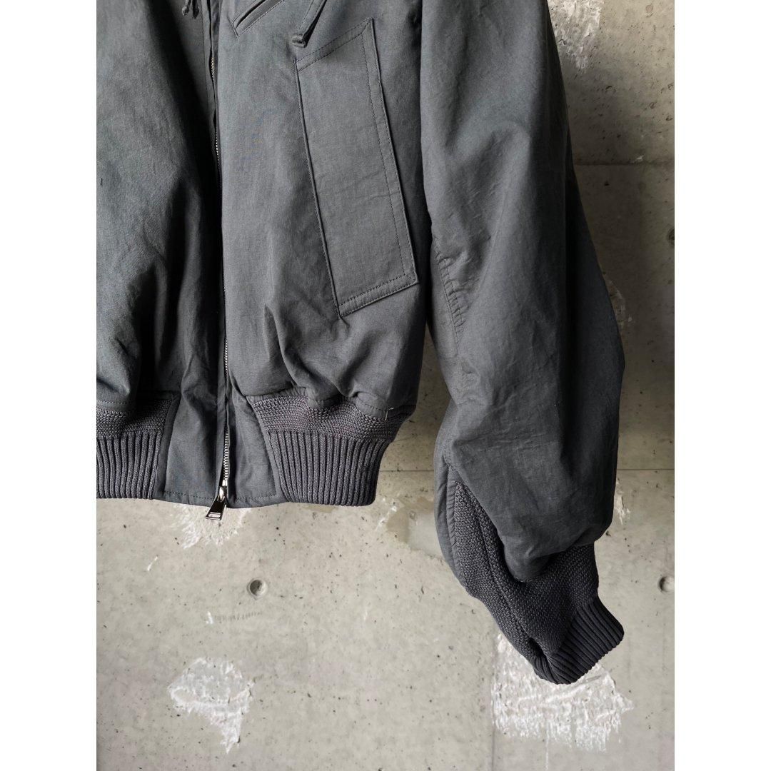 O*様 OUAT デザイナーズ　グレーコットンボンバージャケット OUAT 【オーユーエーティー】 BOMBER JACKET GRAY (O01005JKT)