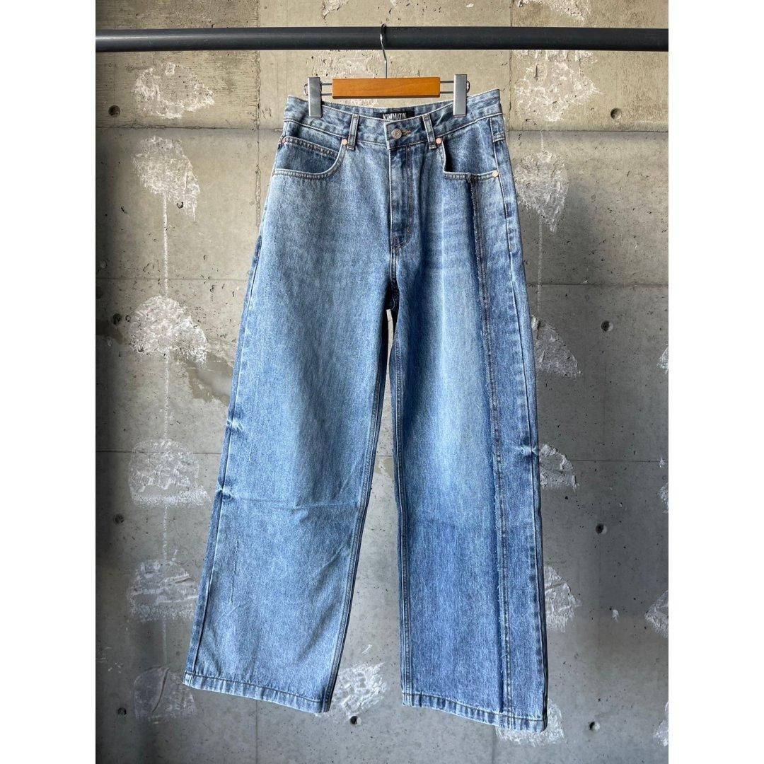 KIMMATIN|ޡƥ SIDE CUT OUT DENIM PANTS BLUE (KI2434DN003MBL) 