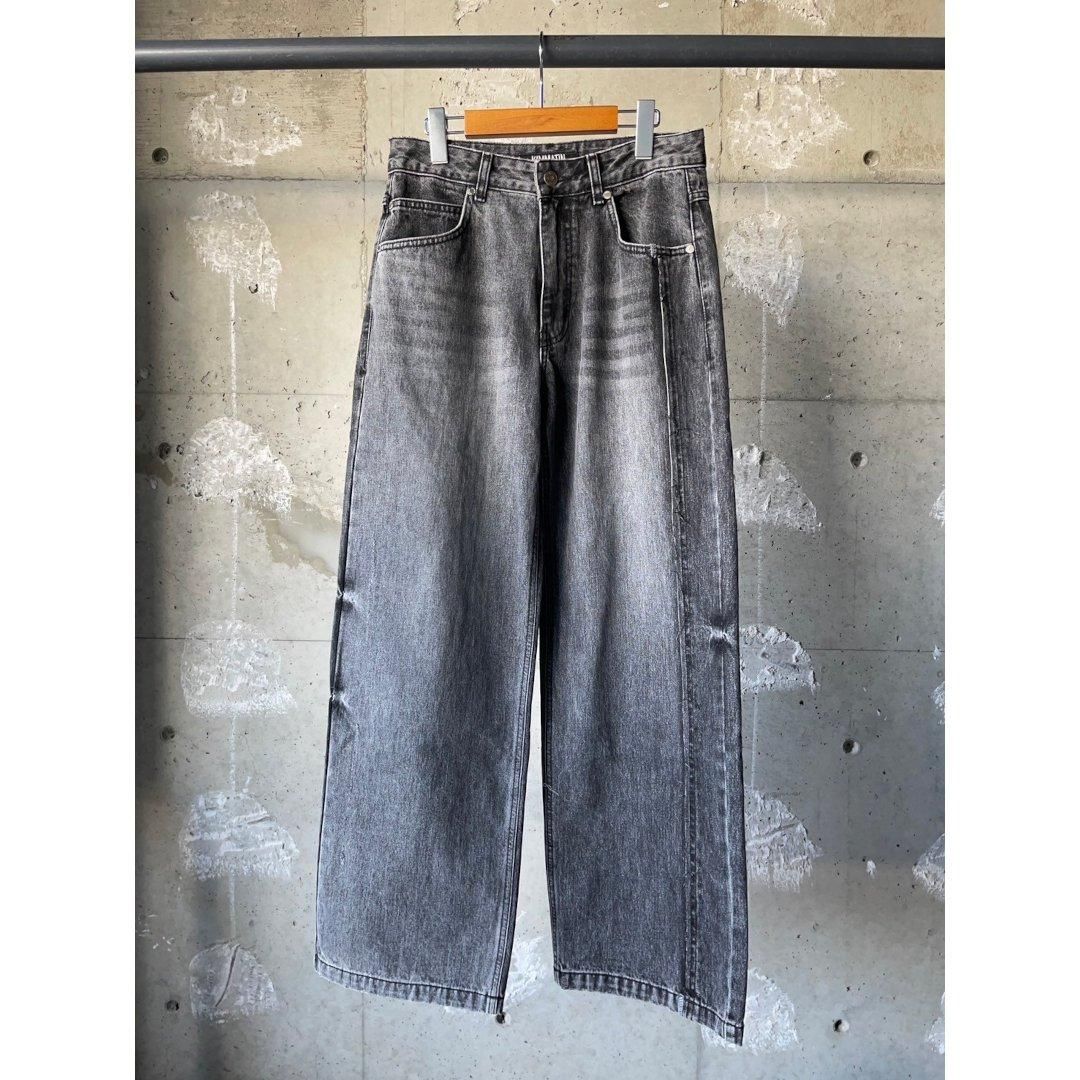 KIMMATIN|ޡƥ SIDE CUT OUT DENIM PANTS GREY (KI2434DN003MGY)
