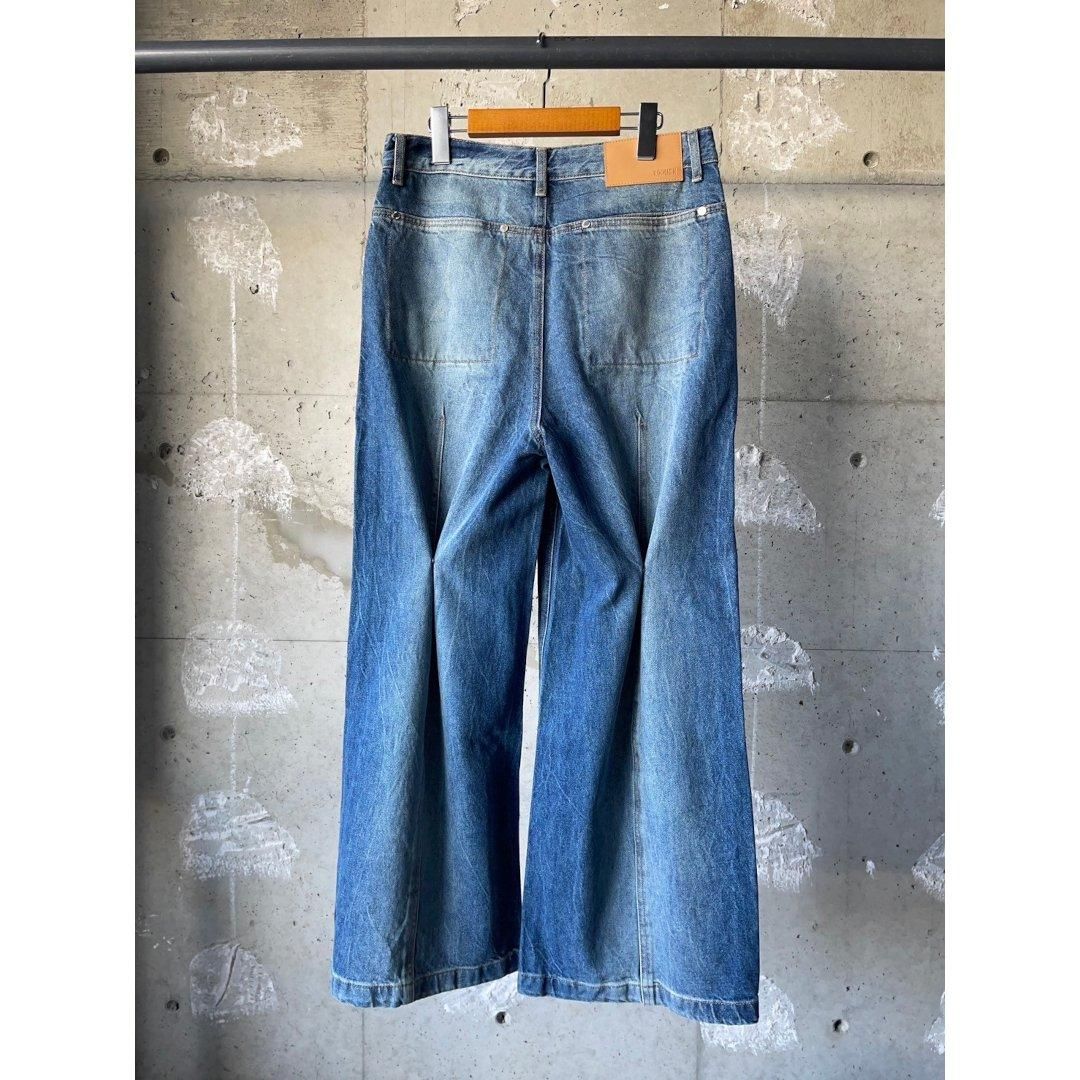 Matin Kim 星柄デニムパンツ martin kim マーティンキム KIMMATIN|キムマーティン PINTUCK WIDE DENIM PANTS BLUE