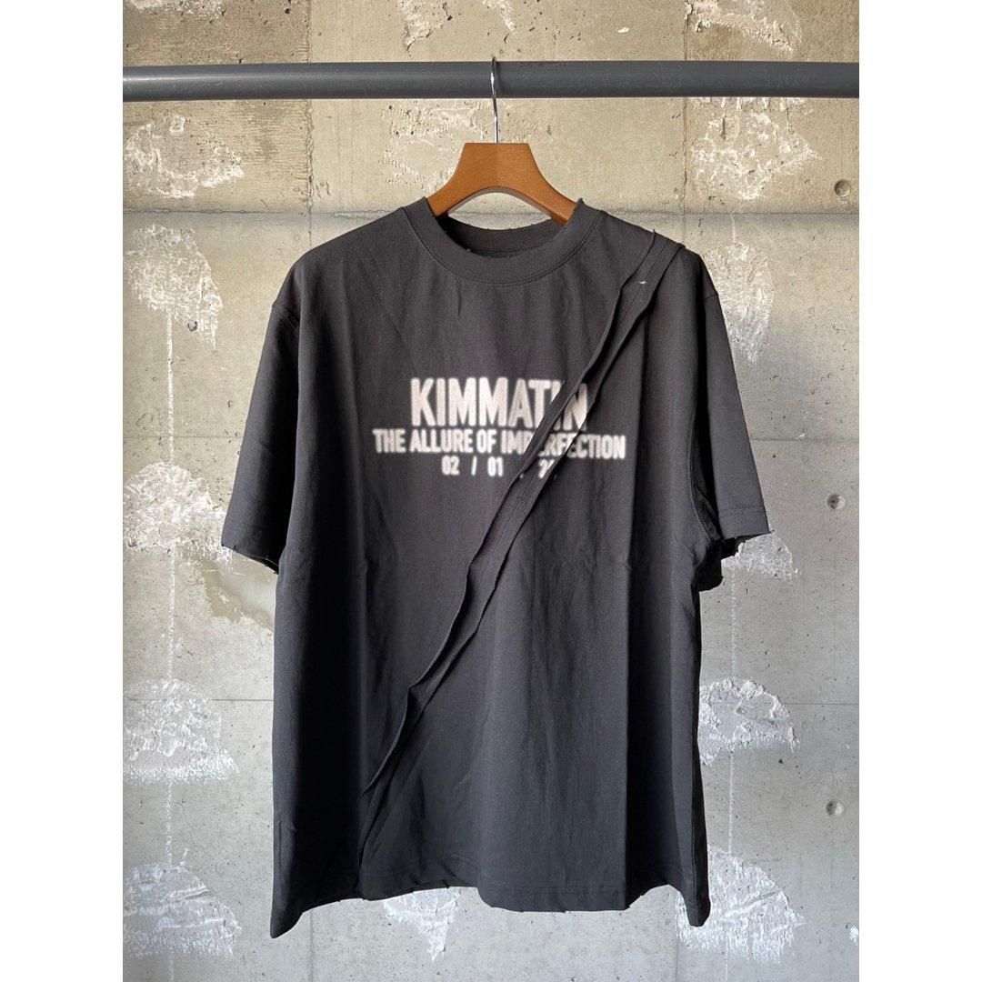 KIMMATIN|ޡƥ DEEP SLIT POINT OVERSIZE LOGO TOP BLACK (KM2434TS008M) 
