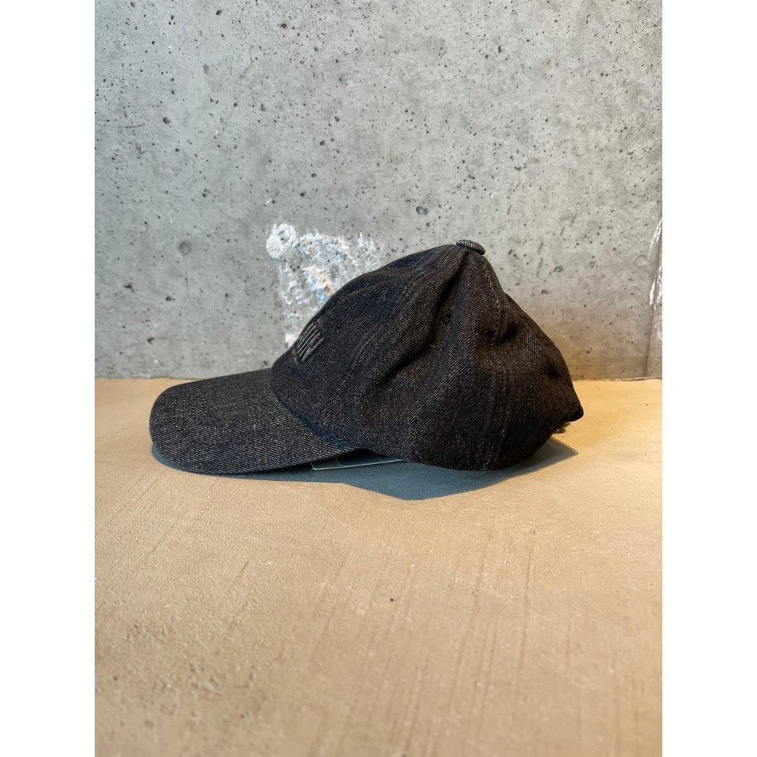 KIMMATIN|キムマーティン LOGO BRUSH DENIM BALL CAP BLACK