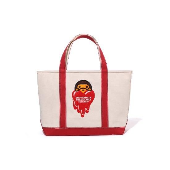 EMOTIONALLY UNAVAILABLE A BATHING APE EU MILO TOTE RED  (eu-hr8-0000-c38) 