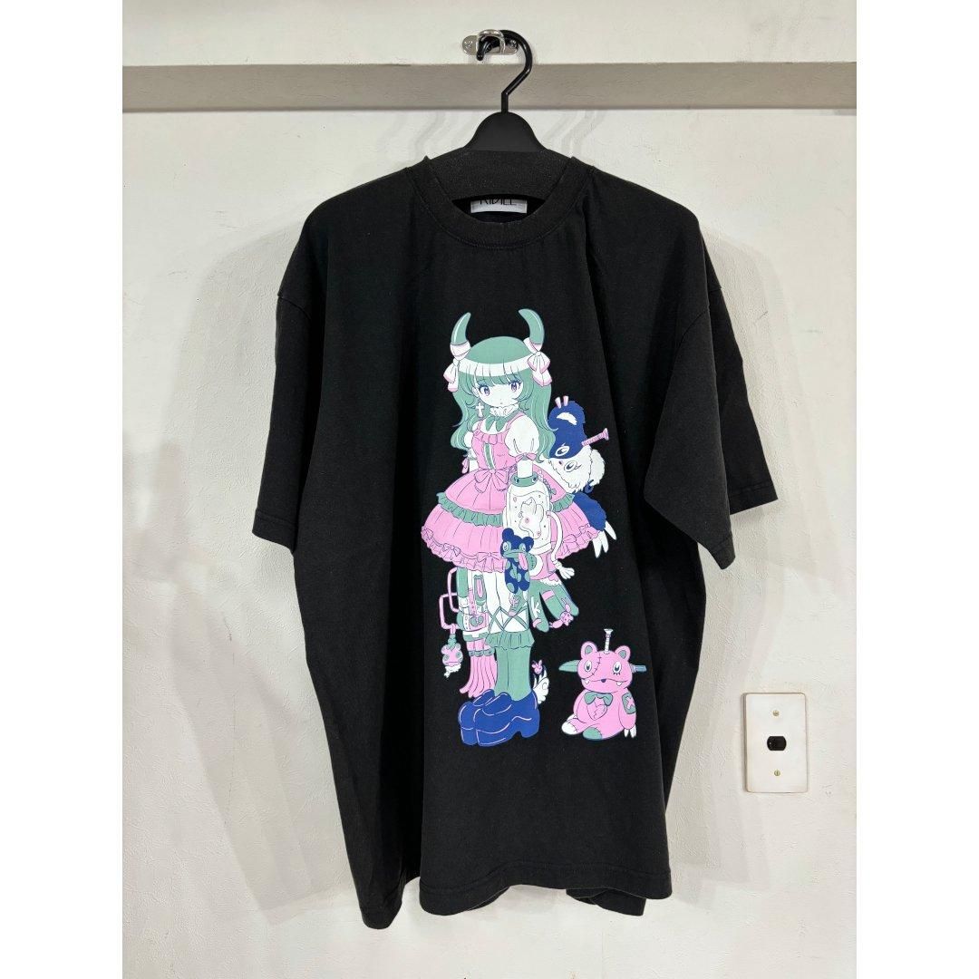 KIDILL 【キディル】 PUNKA GIRL T-SHIRT HARD WASH ARTWORK BY KIDILL 【キディル】 PUNKA GIRL T-SHIRT HARD WASH ARTWORK BY