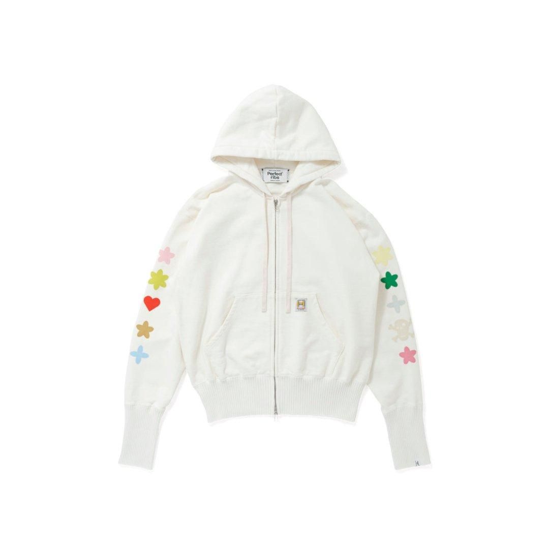 Perfect ribs|ѡեȥ֥HAROSHI Zip Hoodie / WHTIE (PR512015H1)