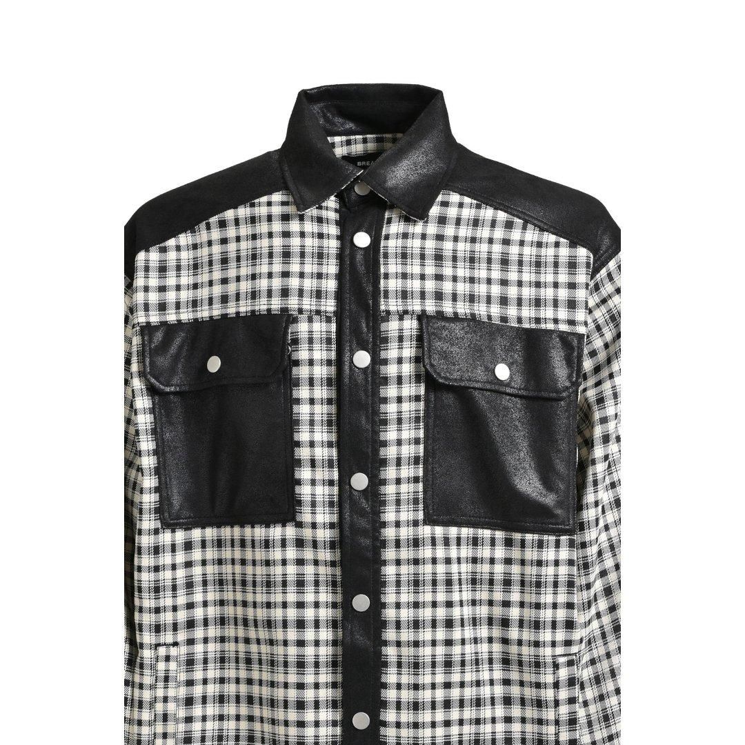 BREATH|ブレス NEWRICH CHECK SHIRT JACKET BREATH|ブレス NEWRICH CHECK SHIRT JACKET / BLACK WHITE