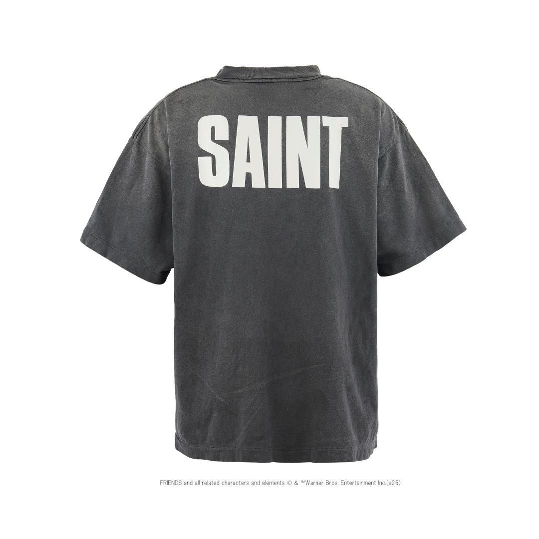 SAINT Mxxxxxx FRD_SS TEE FRIENDS コラボ Tシャツ BLACK SAINT M×××××× - セントマイケル25SS FRIENDSコラボTシャツ