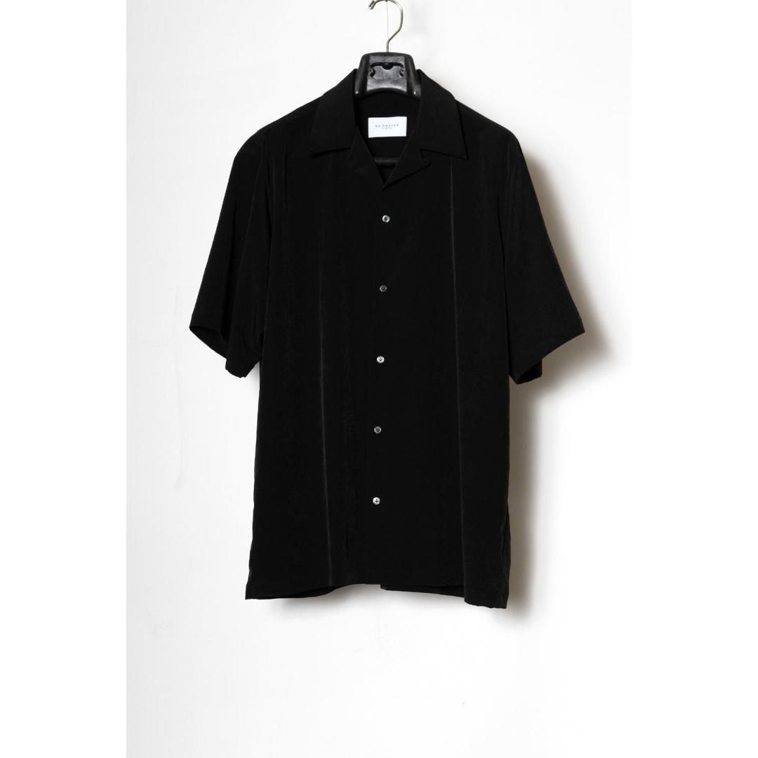 RAINMAKER ڥ쥤᡼ OPEN COLLAR S/S SHIRT / BLACK (RM251-024)