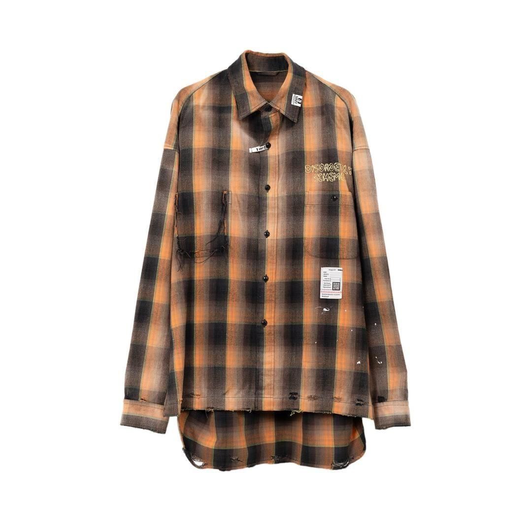 ミハラヤスヒロ 00' 初期タグ 変形 チェックシャツ 半袖 M