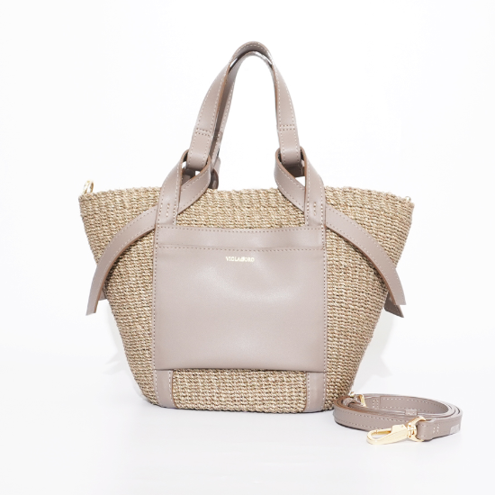 VIOLAd'ORO】 【ヴィオラドーロ】 アバカ製 2WAYレザーポケット