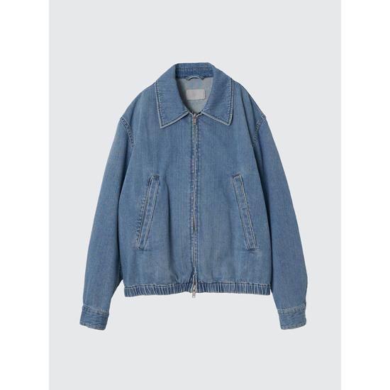 YOKE|衼 12oz COTTON BLEACHED DENIM FRONT ZIP BLOUSON INDIGO (YK25SS0927B-B)