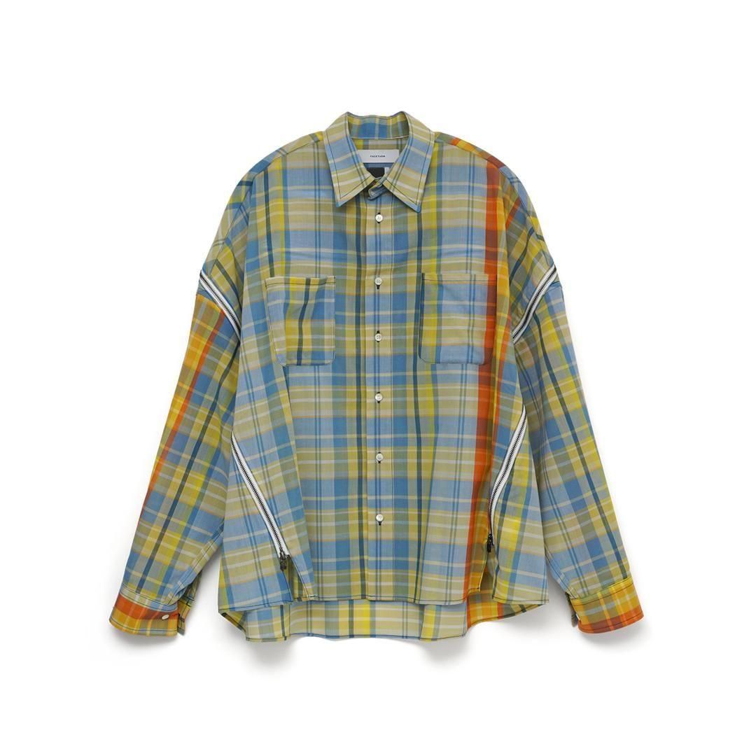 FACETASM ڥեå MADRAS CHECK ZIP SHIRT /YELLOWBLUE (NAT-SH-U01)