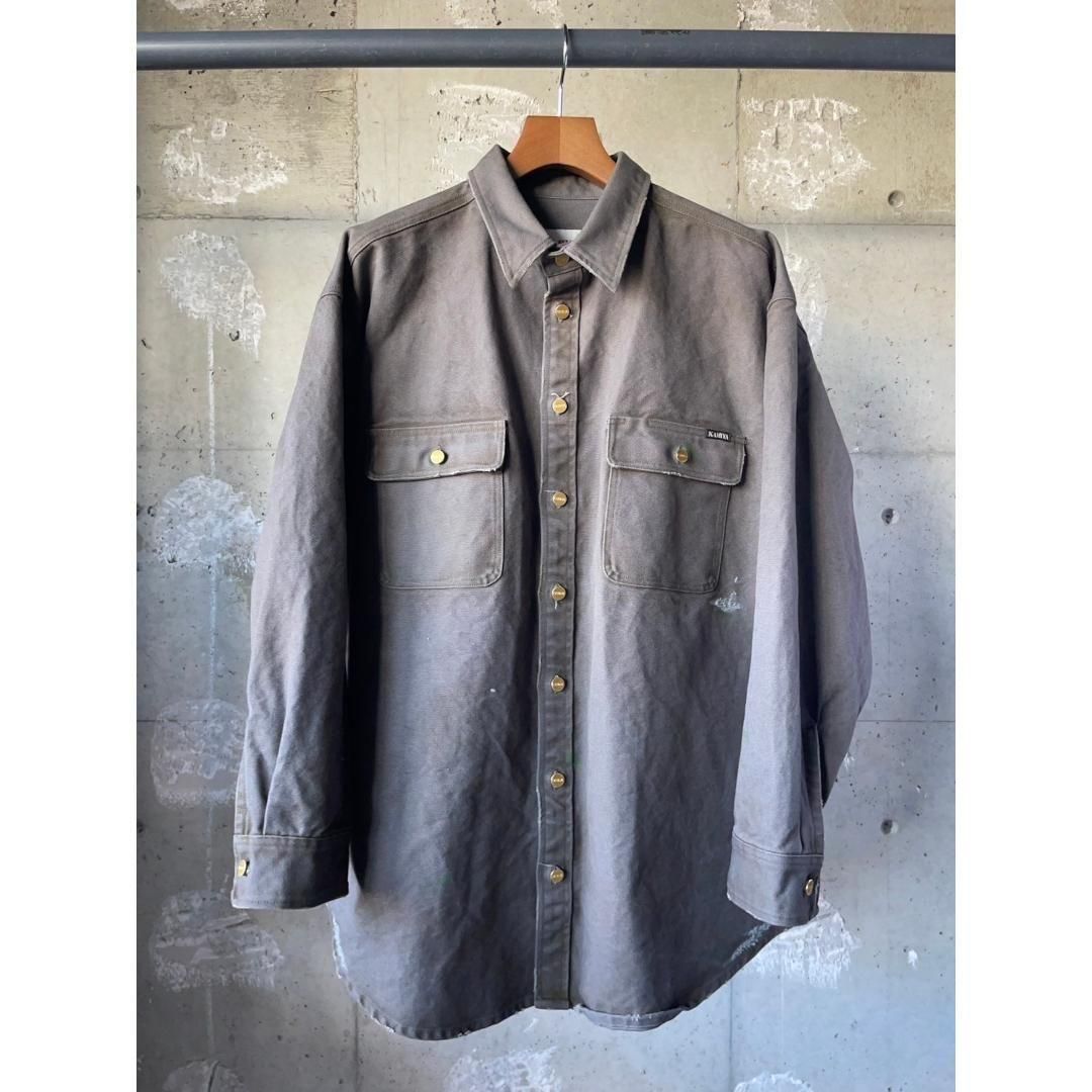 KAMIYA|ߥ BORO DUCK SHIRT GRAY (GT14SH034)