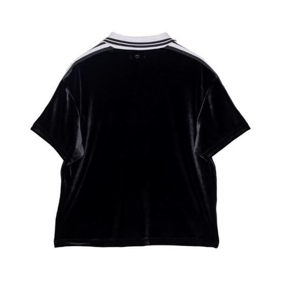 BASICKS|ベーシックス Velvet Football Half Sleeve Shirt BLACK