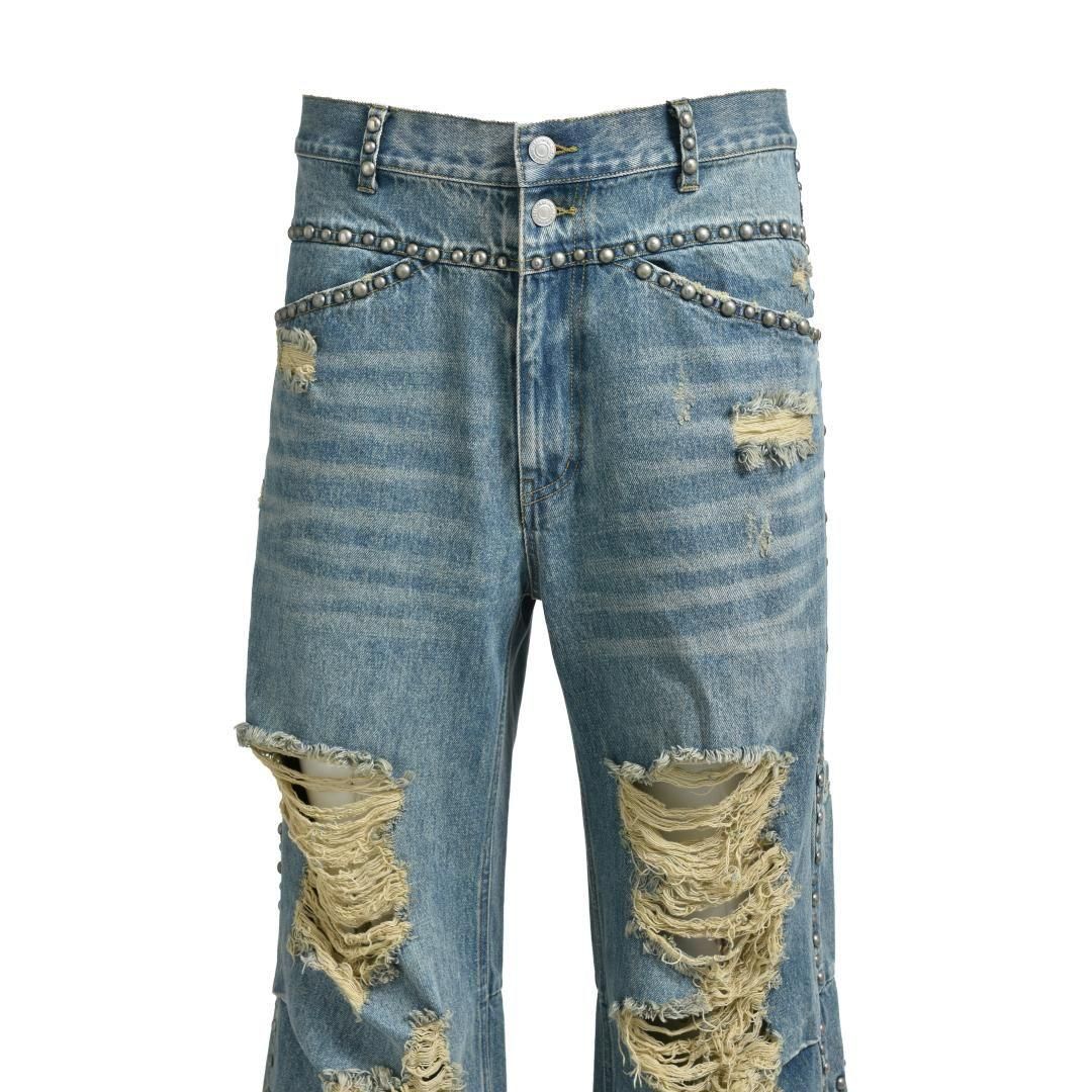 BREATH ブレスCOLLECTION「SUICIDE DENIM PANTS BREATH ジーンズ 「BREATH / ブレス」SUICIDE STUDS WIDE DENIM