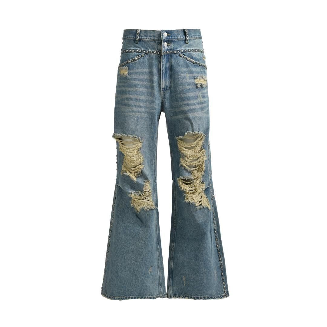 BREATH|֥쥹  SUICIDE STUDS WIDE DENIM PANTS / INDIGO (BR25SS-P1012)