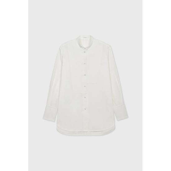 CINOH 【チノ】 ASYMMETRIC BOSOM SHIRT WHITE (C-ST-003)