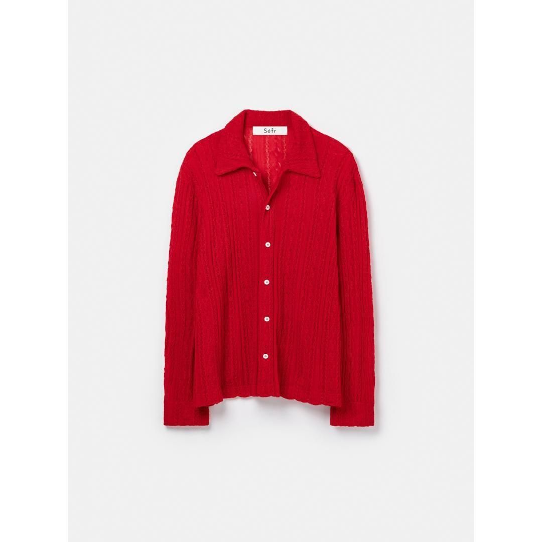 Sefr (ե) Riku Shirt Ruby Merino  (SF-25SSM-033)