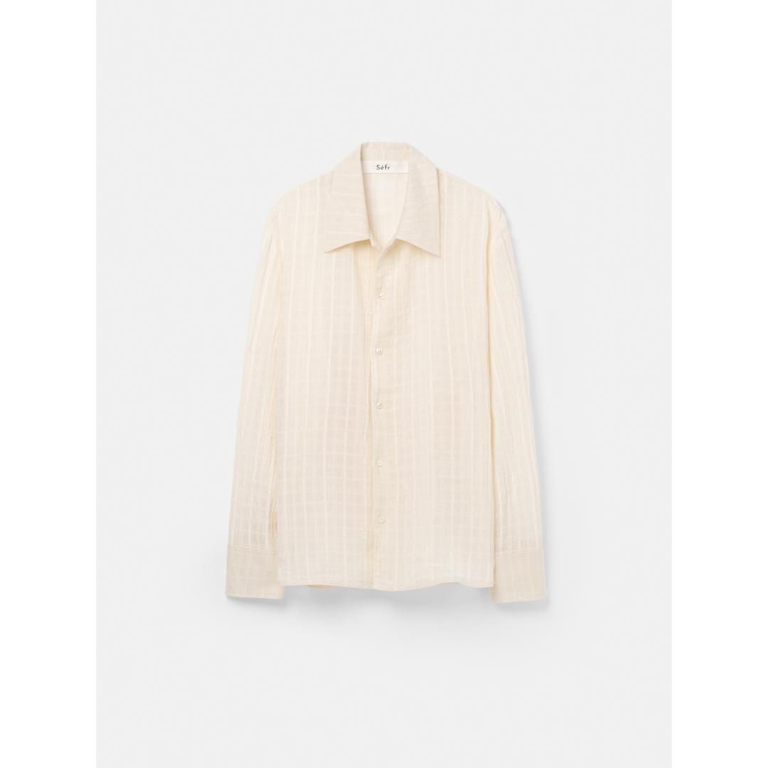 Sefr (ե) Ignacio Shirt CLOUD WHITE CHECK  (SF-25SSM-025)