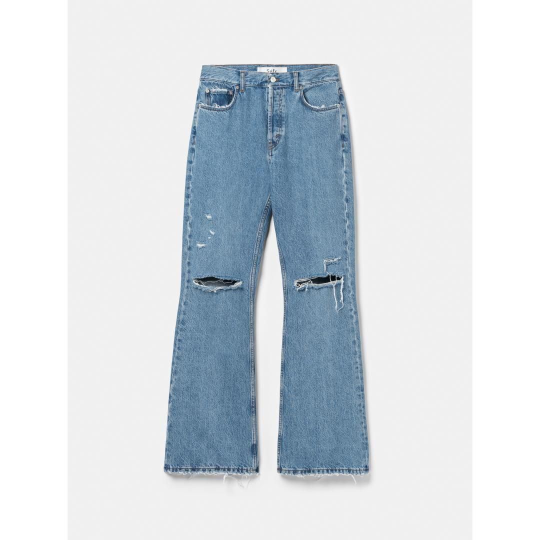 Sefr (セファ) Rider Cut Jeans TRASHED MID BLUE (SF-25SSM-058) Sefr (セファ) Rider Cut Jeans TRASHED MID BLUE (SF-25SSM-058)