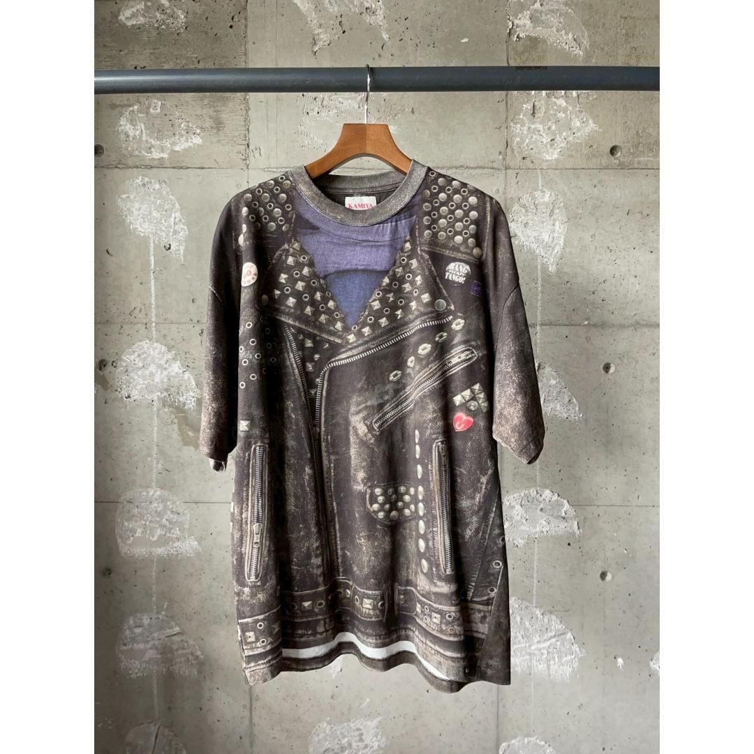  KAMIYA|ߥ Trompe I'oeil Print T-Shirt  BLACK (G14TS028) 
