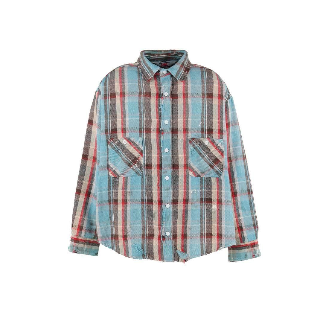SAINT Mxxxxxx 【セント マイケル】 FLANNEL SHIRT/CHECK/BLUE SAINT Mxxxxxx 【セント マイケル】 FLANNEL SHIRT/CHECK/BLUE