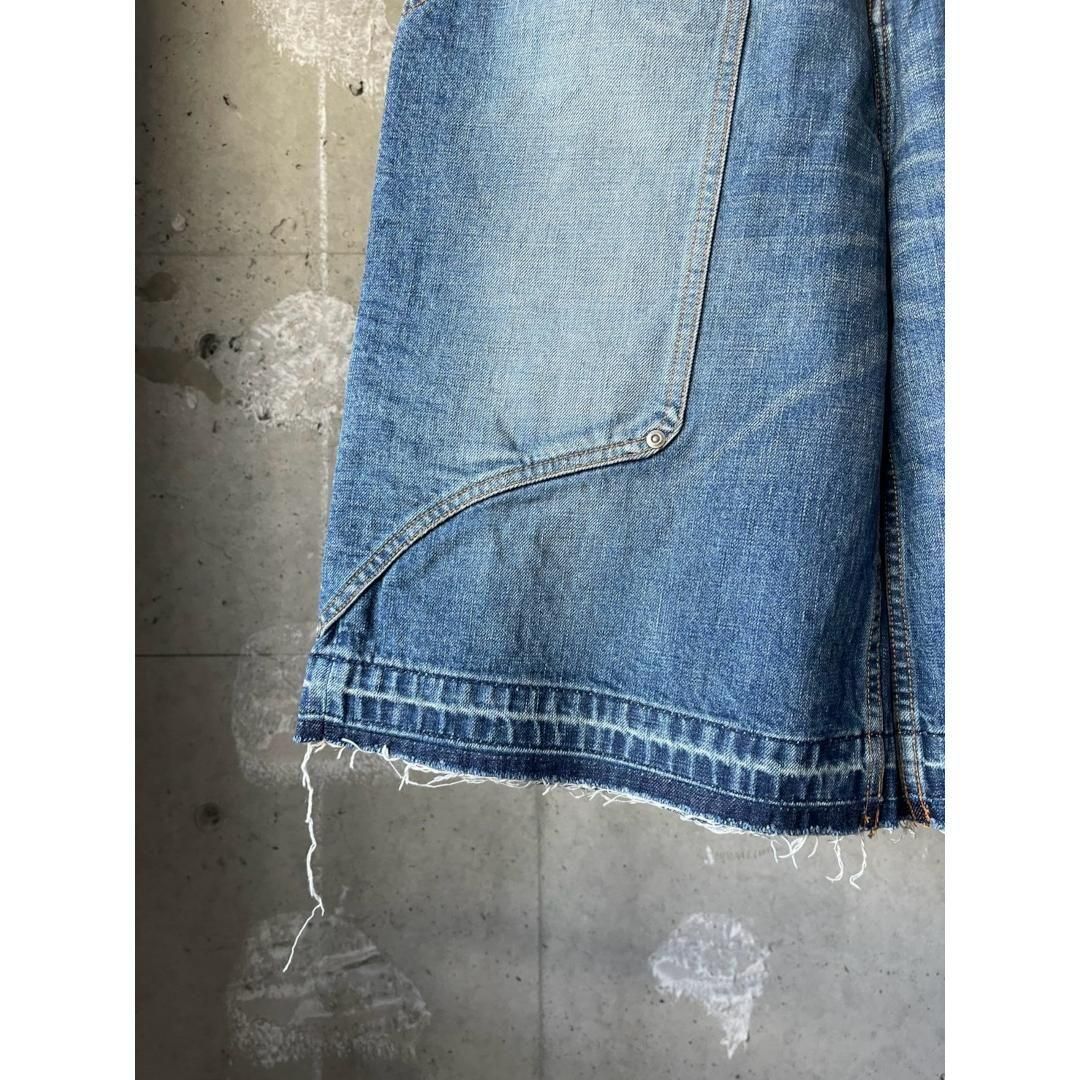 FAF 【Fake as flowers】 NEWCOMMUNE AGED BAGGY DENIM SHORTS